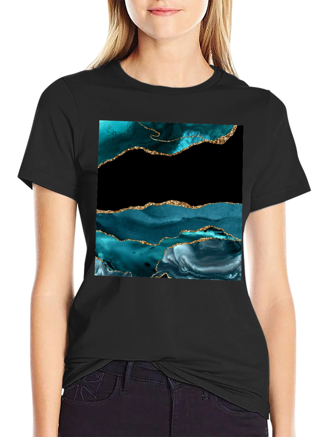 Abstract Art Tee - Black