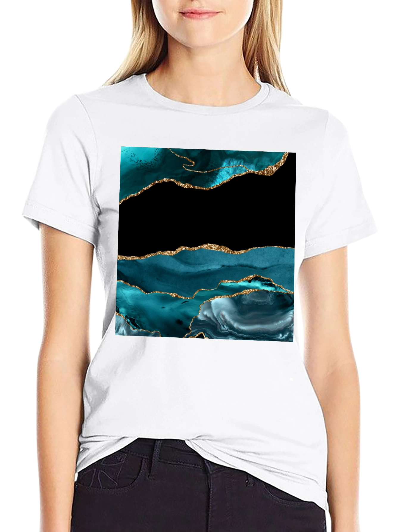Abstract Art Tee - Black