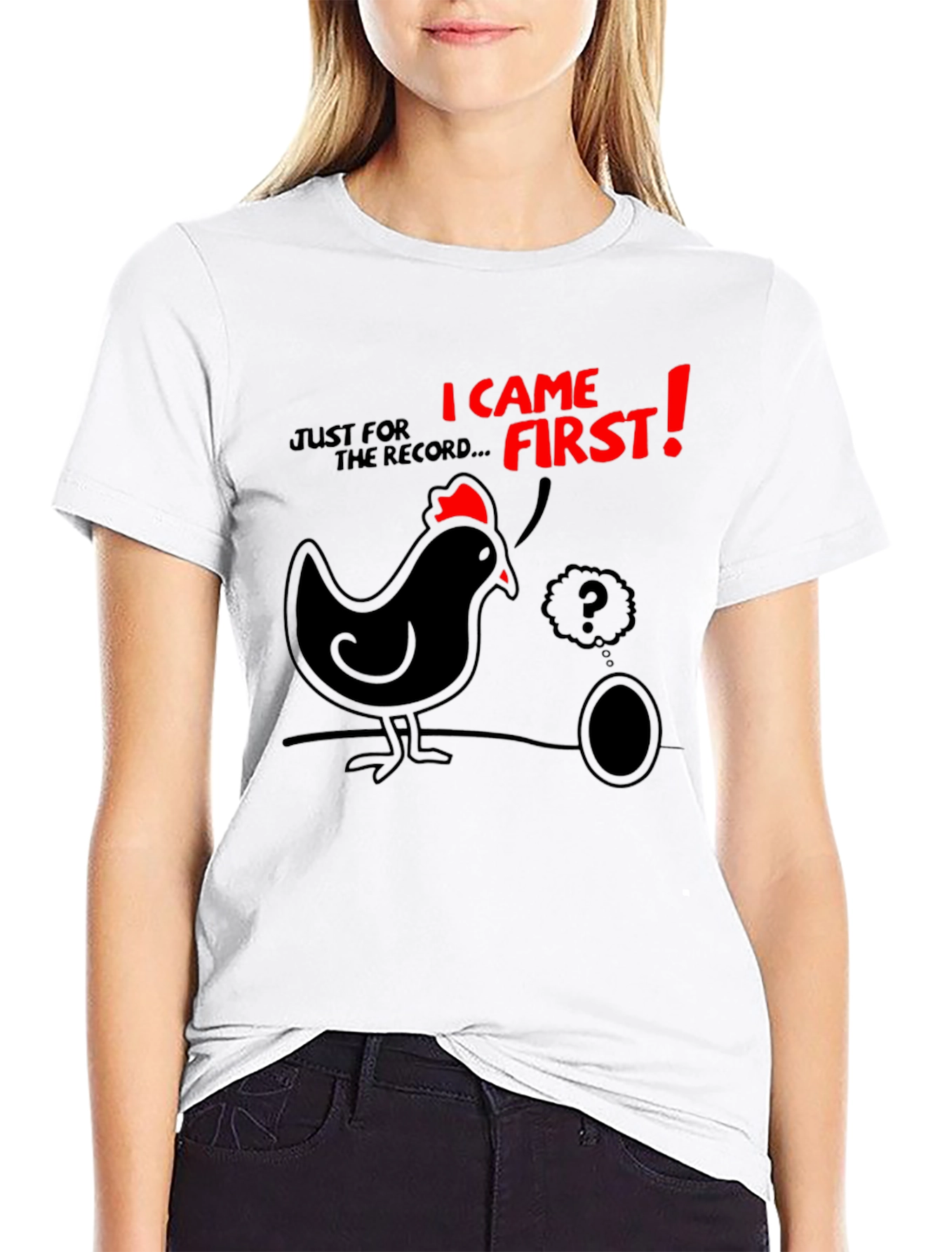 Funny Chicken & Egg T-Shirt - Who Came First?