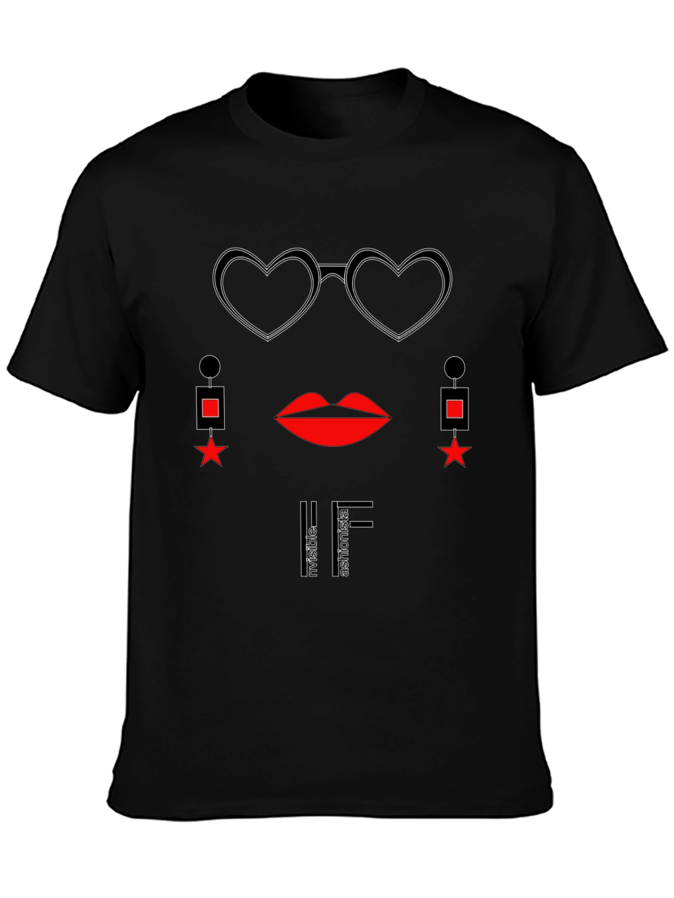 Heart Glasses Tee - Stylish Fashion Statement