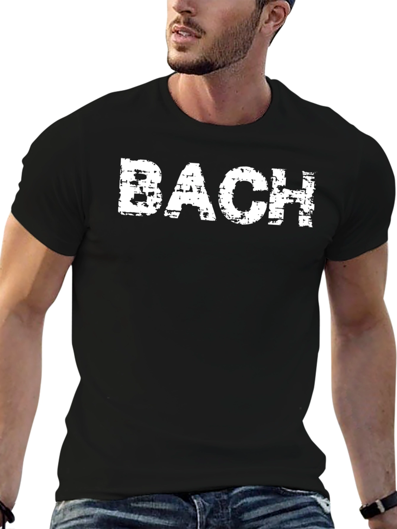 Bach Music Composer T-Shirt - Distressed Graphic Tee