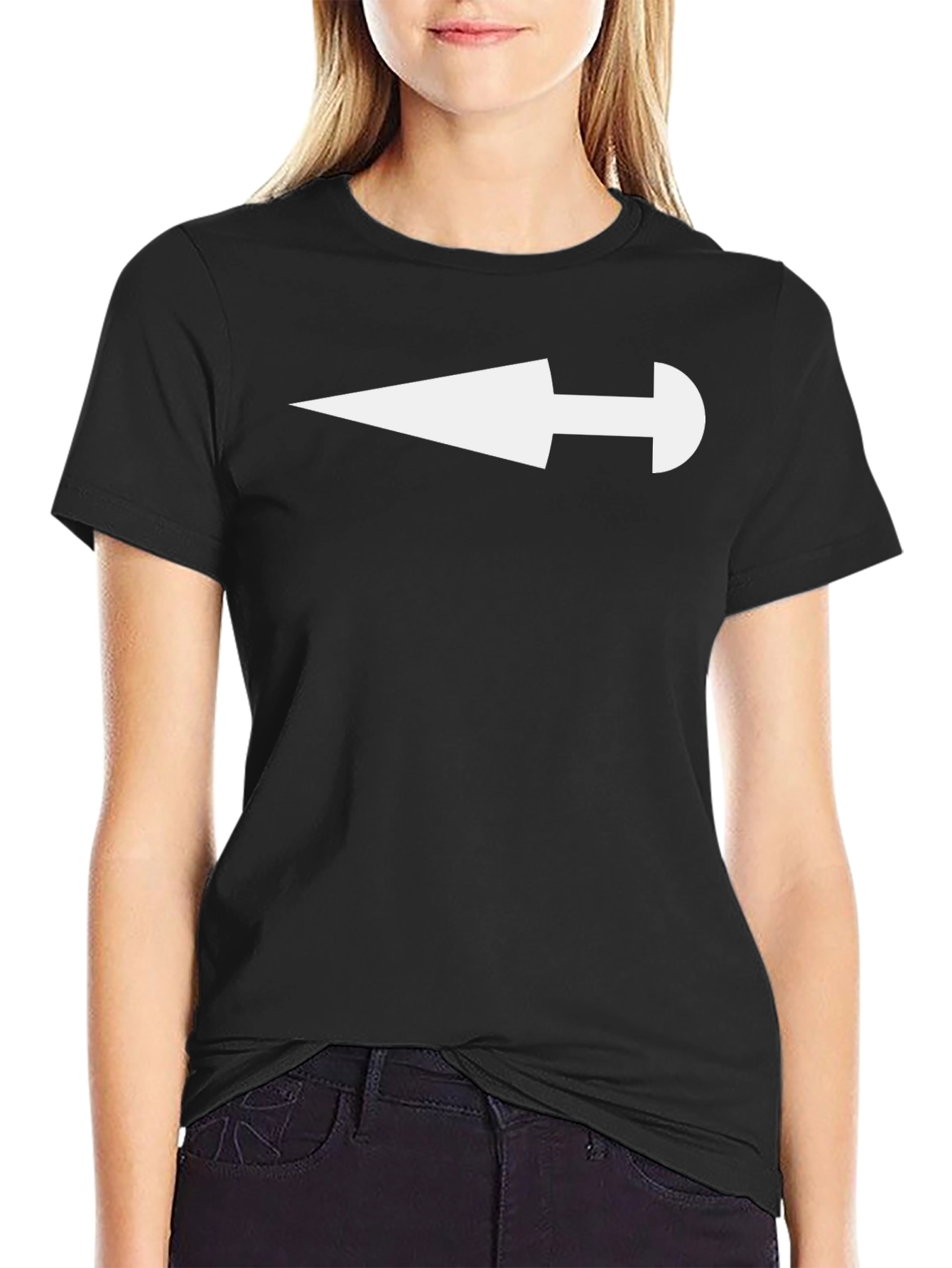 Arrow Graphic Black T-Shirt - Bold Statement Tee