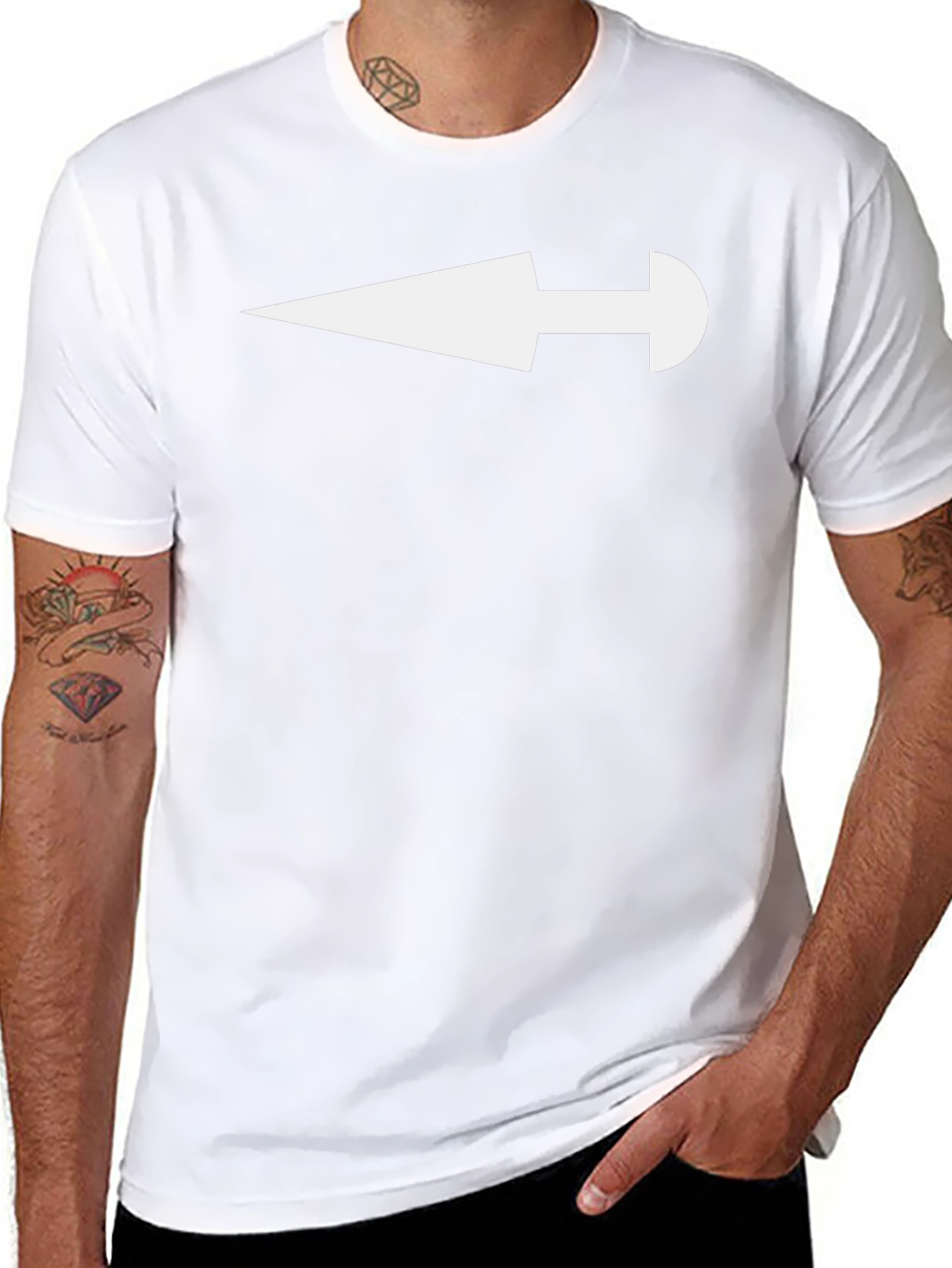 Arrow Graphic Black T-Shirt - Bold Statement Tee