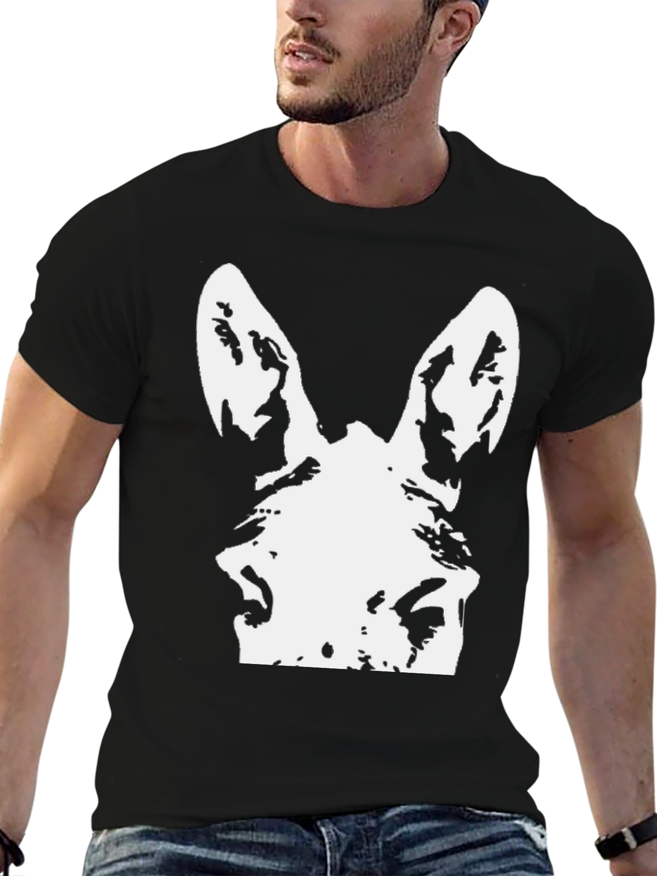 Donkey Graphic Tee - Black Casual T-Shirt