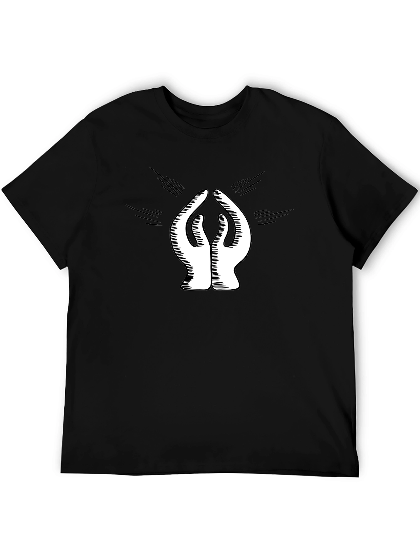 Modern Graphic Print Crew Neck T-Shirt