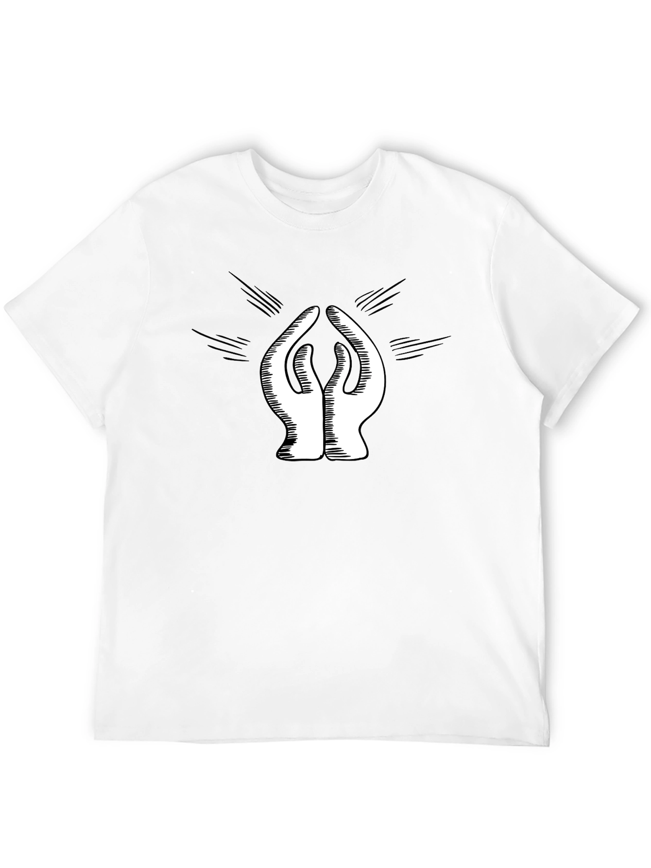Modern Graphic Print Crew Neck T-Shirt