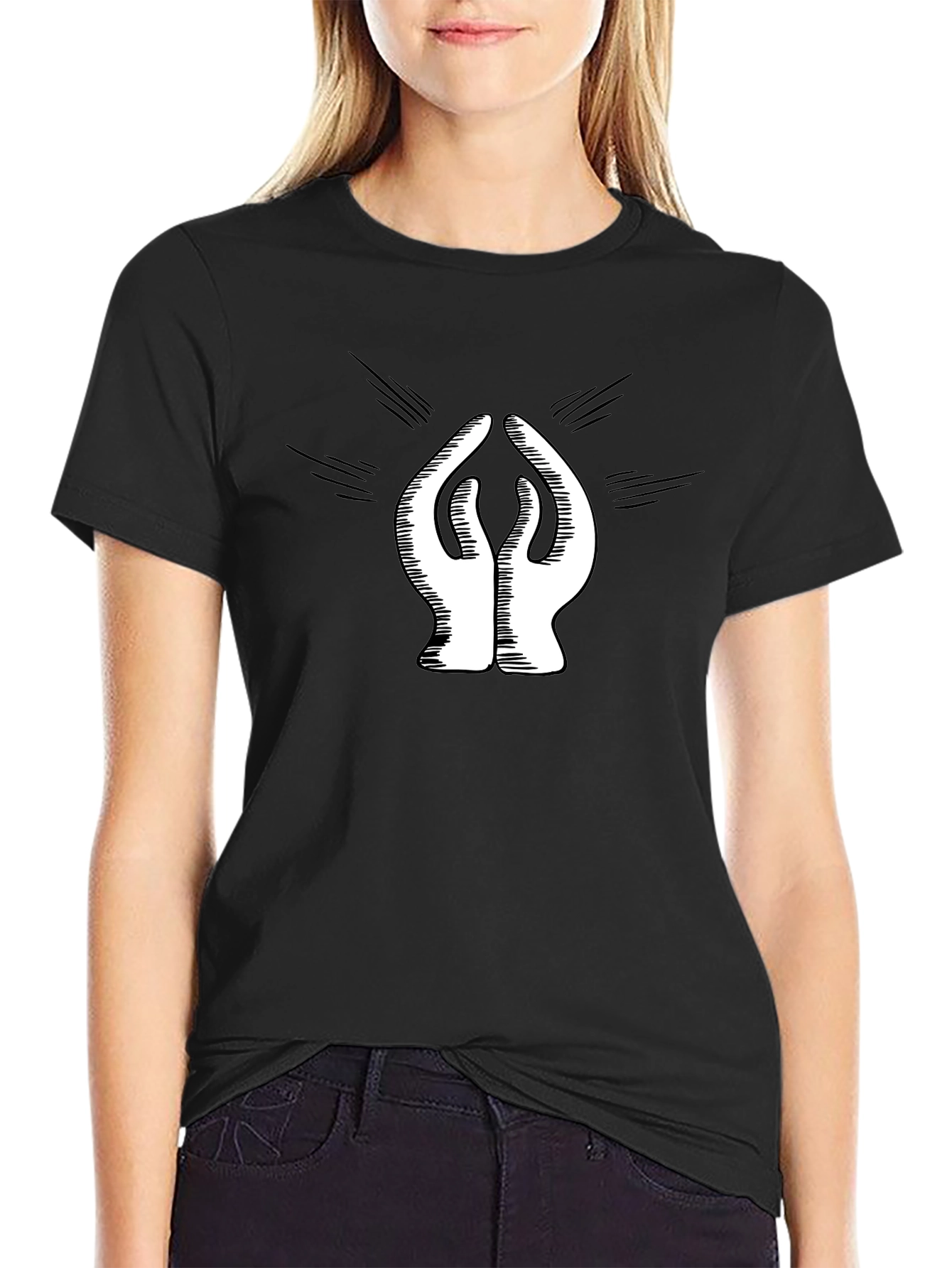 Modern Graphic Print Crew Neck T-Shirt