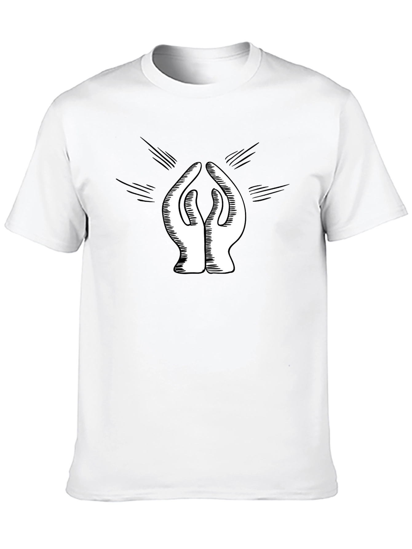 Modern Graphic Print Crew Neck T-Shirt