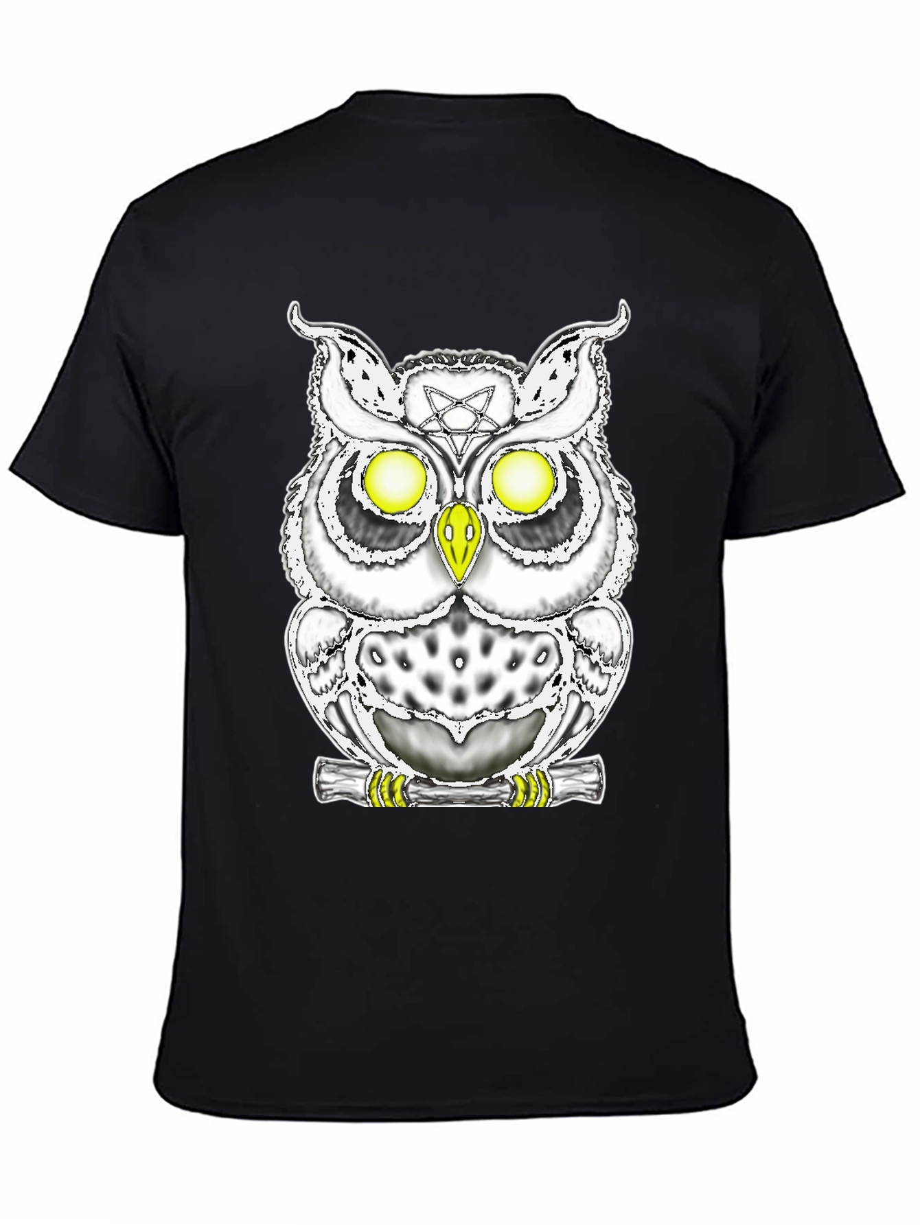 Mystic Owl Graphic Tee - Gothic Style