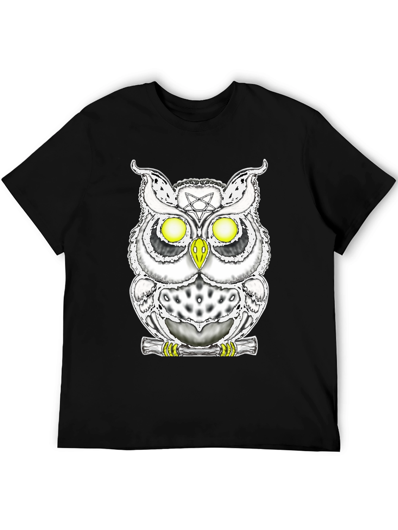 Mystic Owl Graphic Tee - Gothic Style
