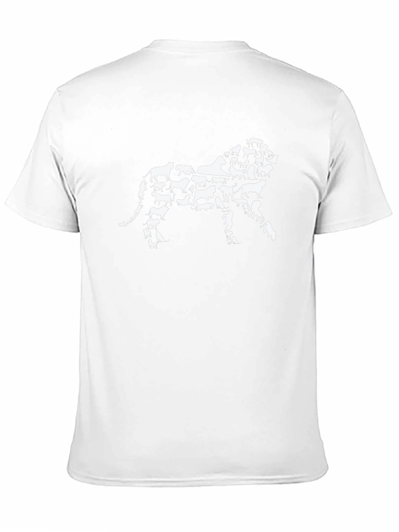 Lion Made of Cats Black T-Shirt
