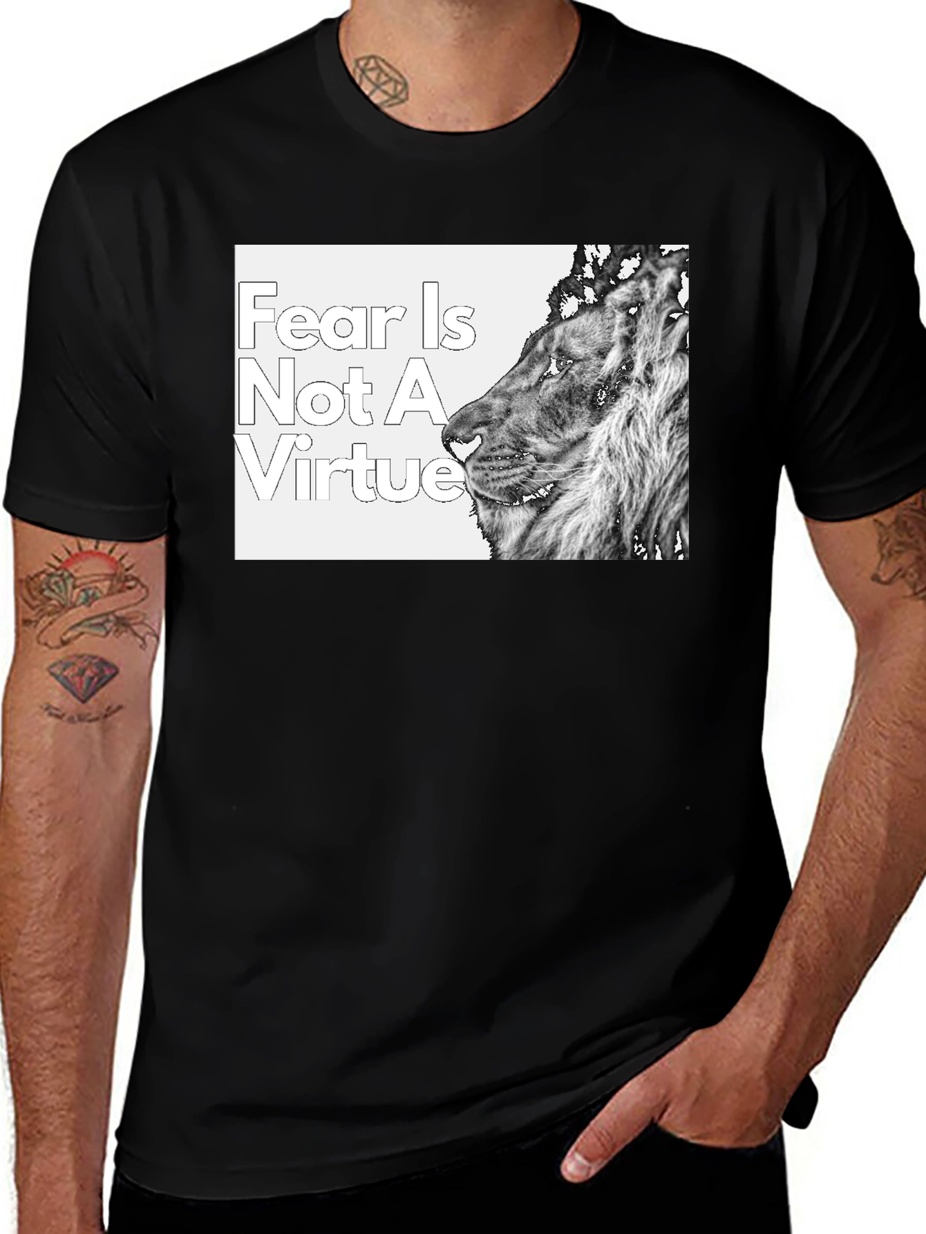 Fear is Not a Virtue Lion T-Shirt