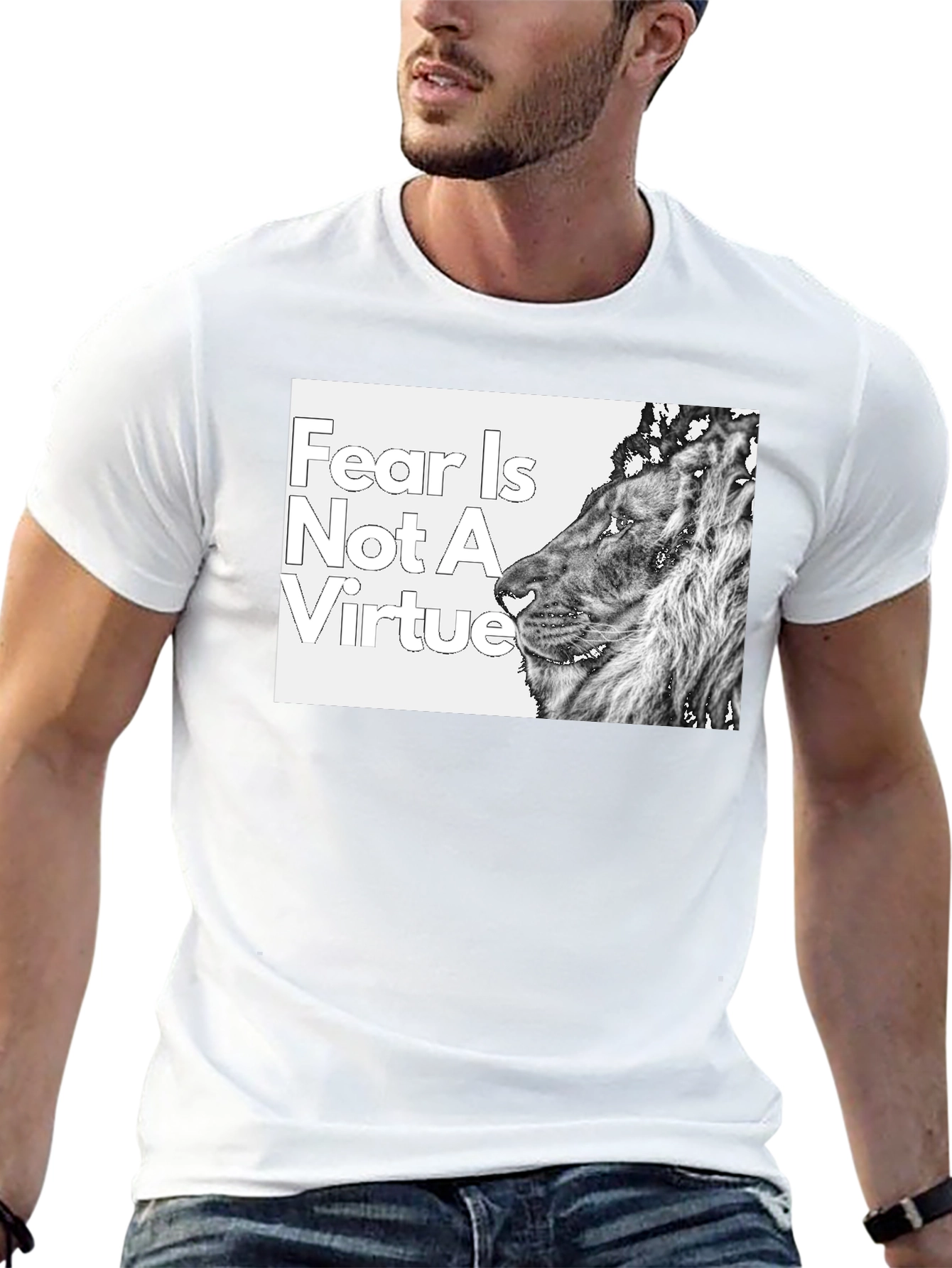 Fear is Not a Virtue Lion T-Shirt