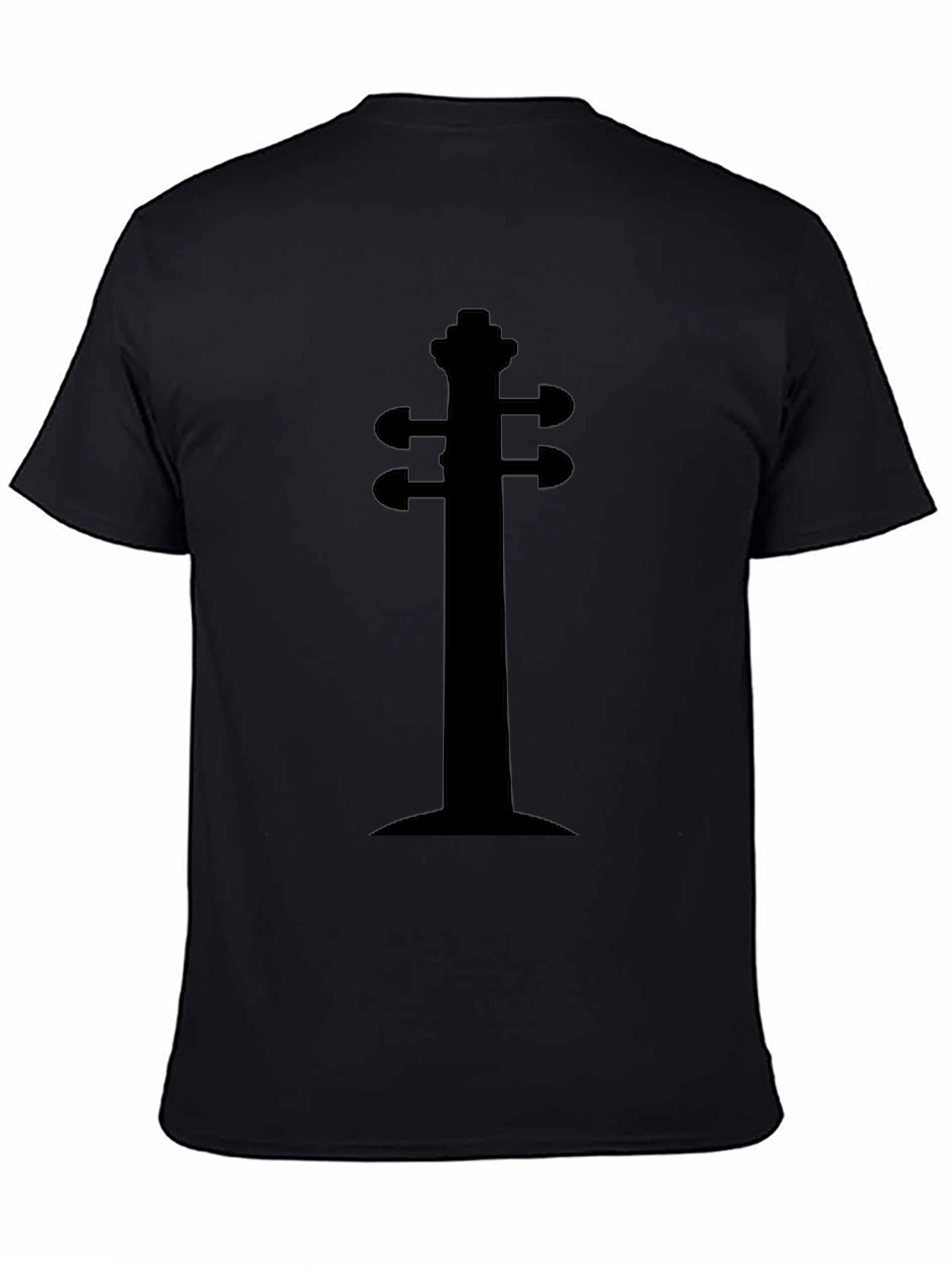 Violin Headstock Black Graphic Tee