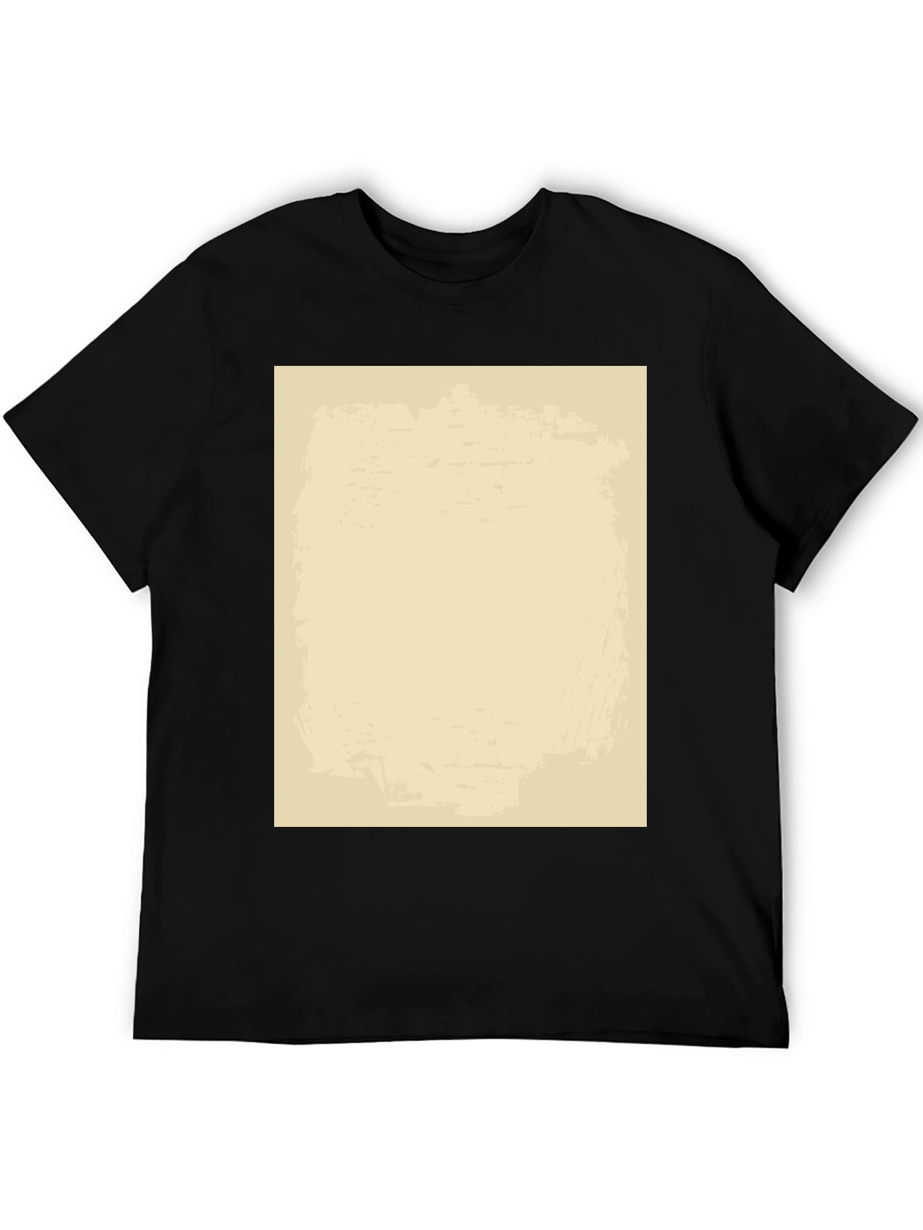 Black Graphic T-Shirt - Beige Design