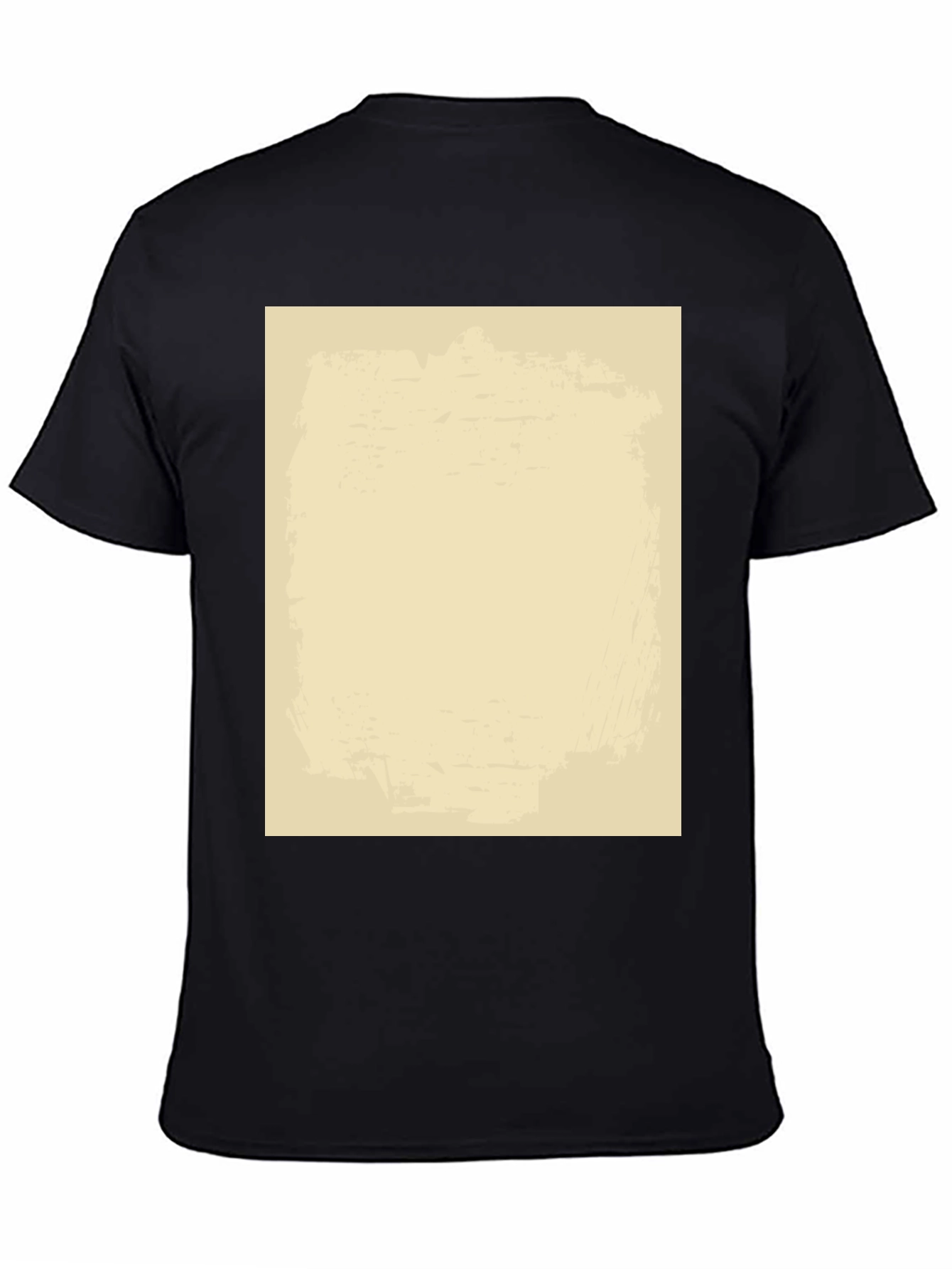 Black Graphic T-Shirt - Beige Design