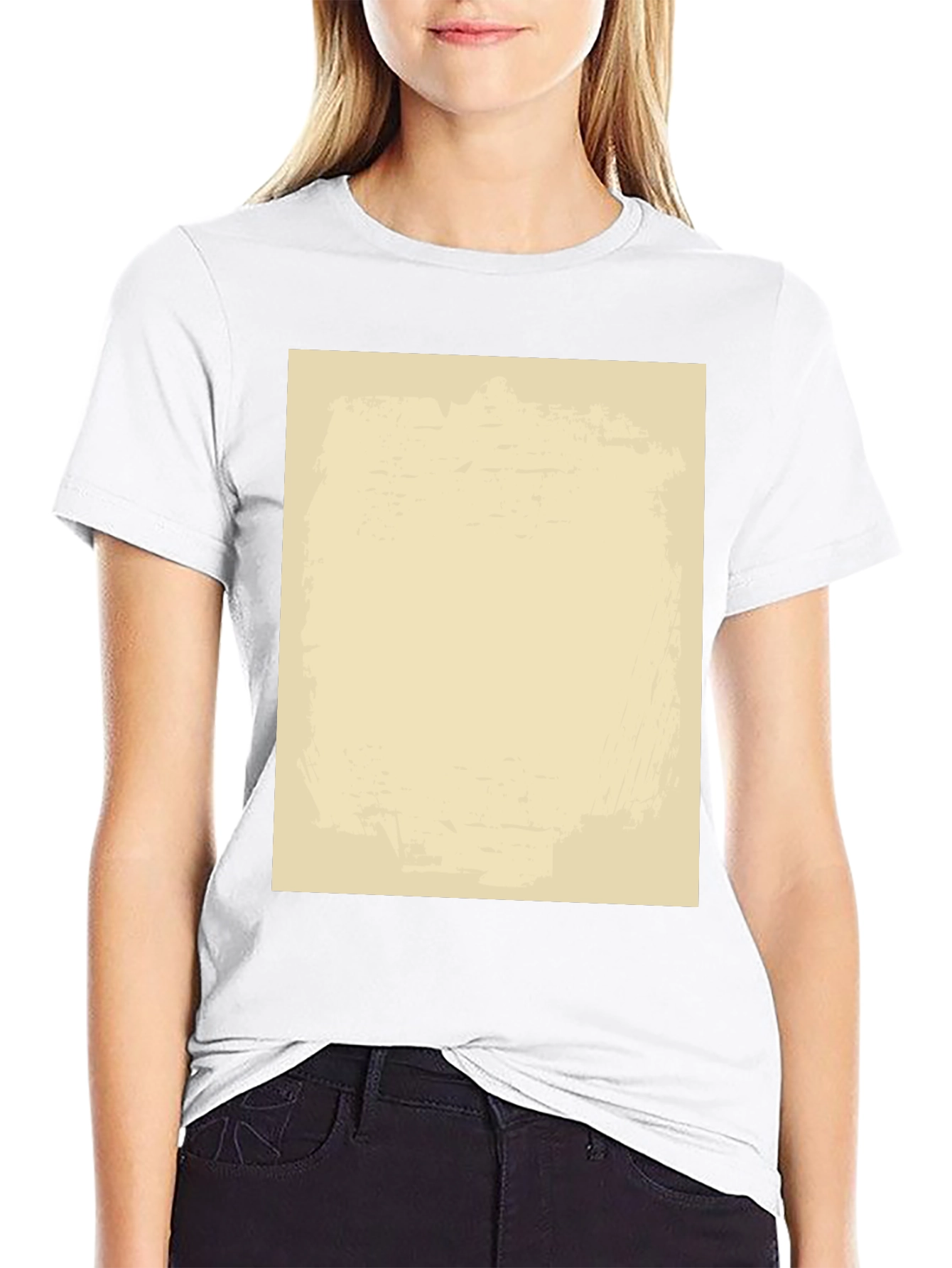 Black Graphic T-Shirt - Beige Design