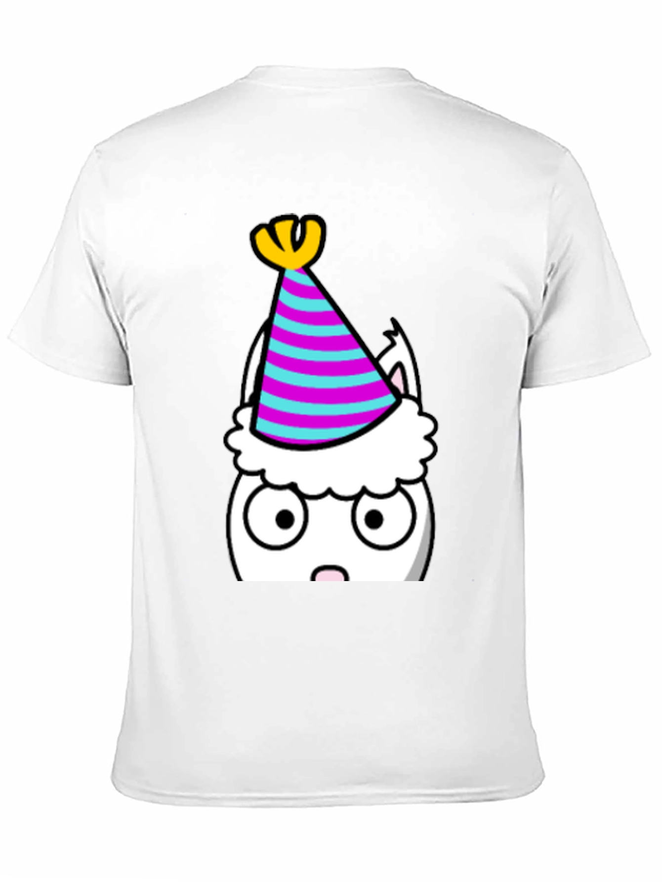Party Cat T-Shirt - Black Cotton Graphic Tee