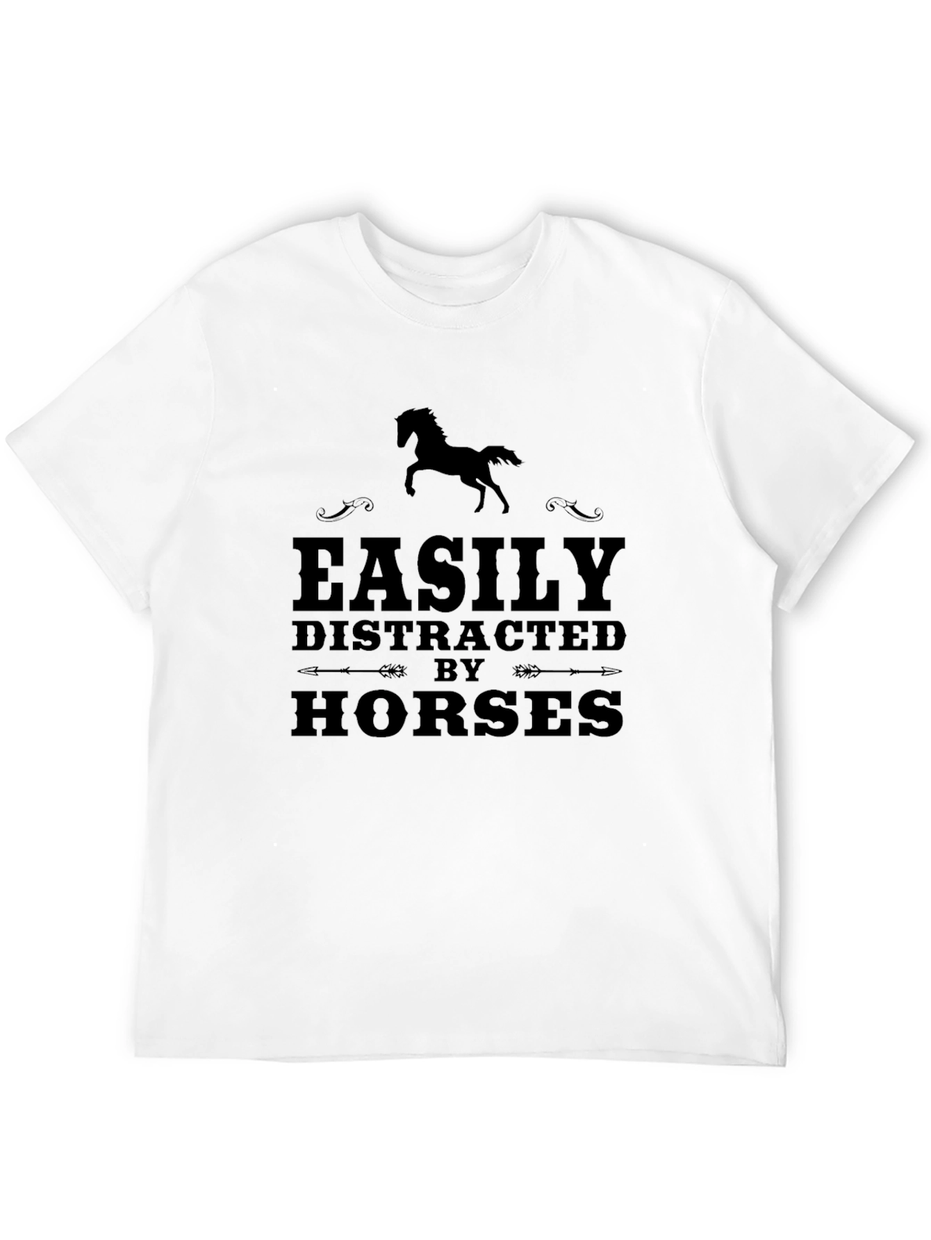 Easily Distracted by Horses Graphic T-Shirt