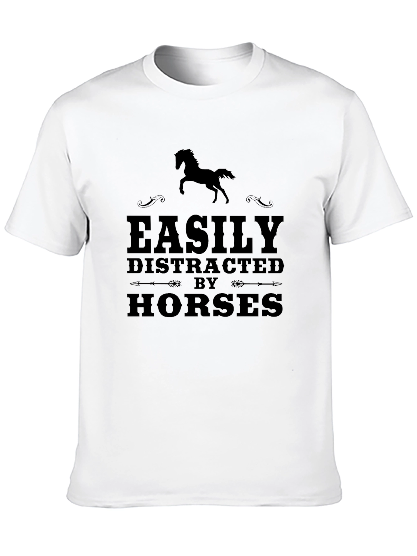 Easily Distracted by Horses Graphic T-Shirt