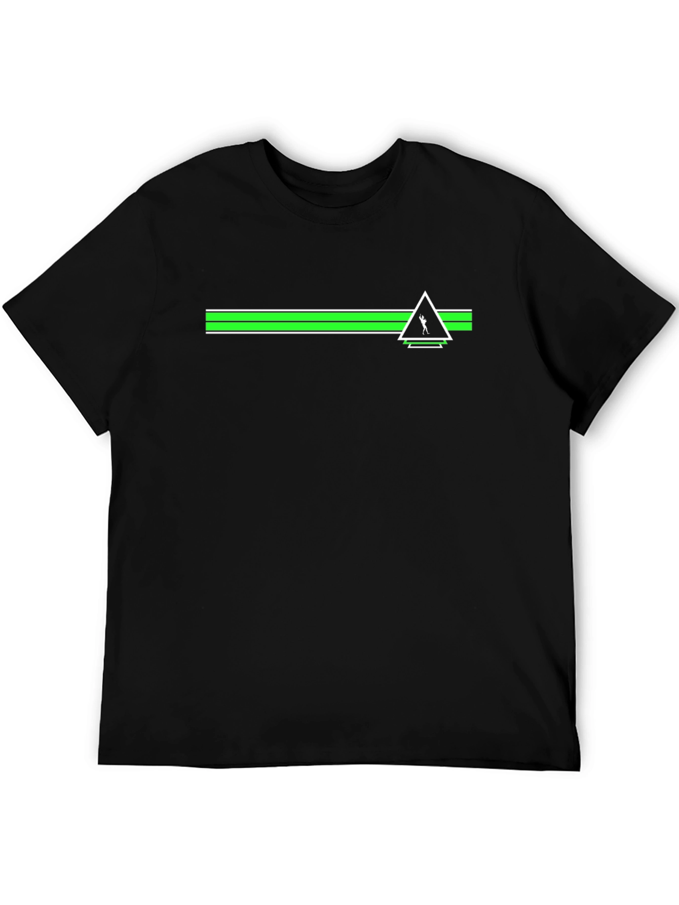Retro Graphic Tee - Black with Green Accent