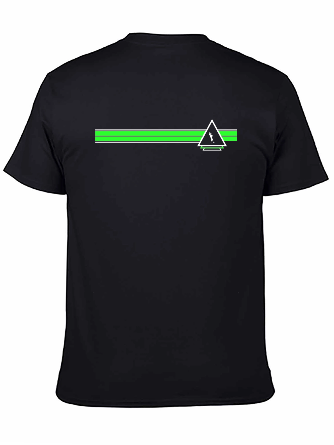 Retro Graphic Tee - Black with Green Accent