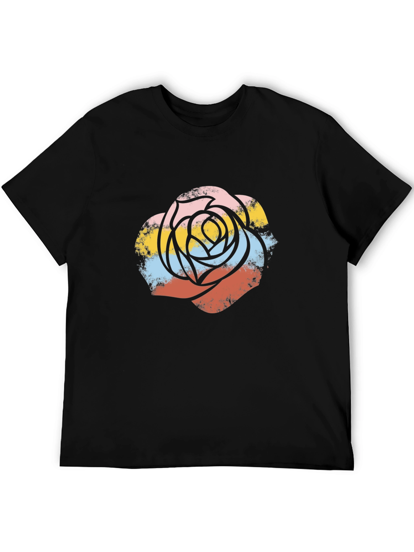 Retro Rose Graphic Tee - Stylish Casual Wear