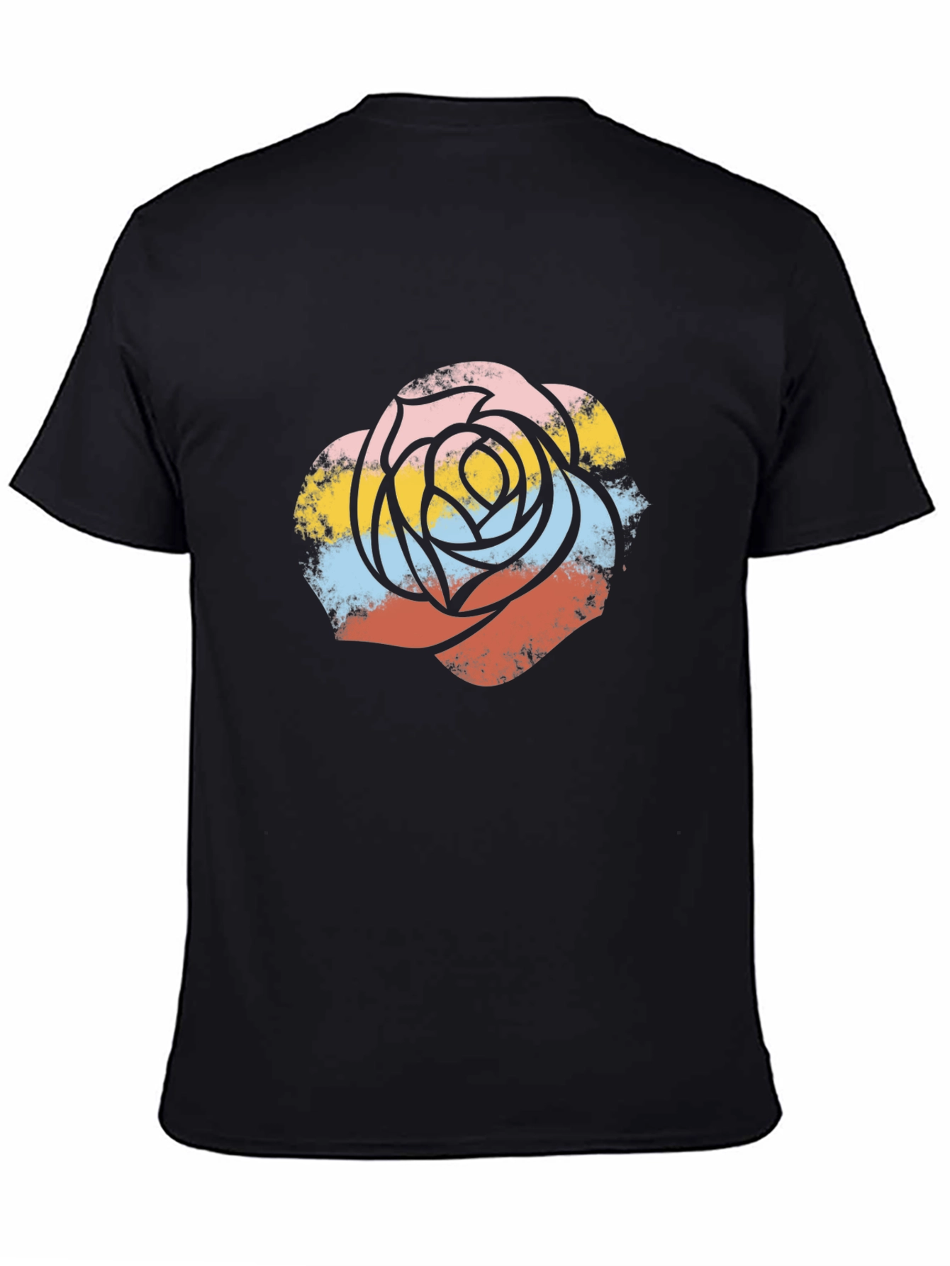 Retro Rose Graphic Tee - Stylish Casual Wear
