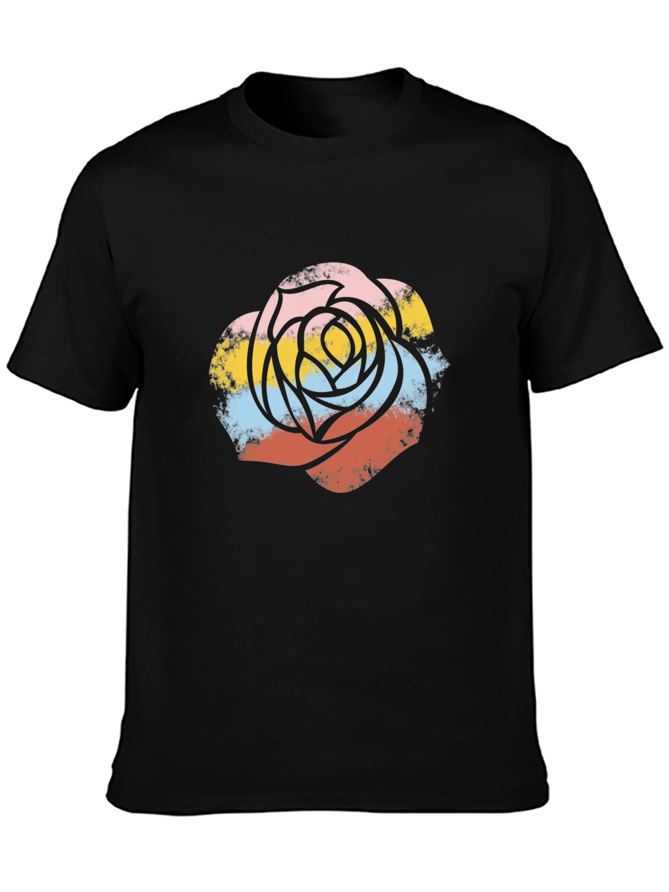 Retro Rose Graphic Tee - Stylish Casual Wear