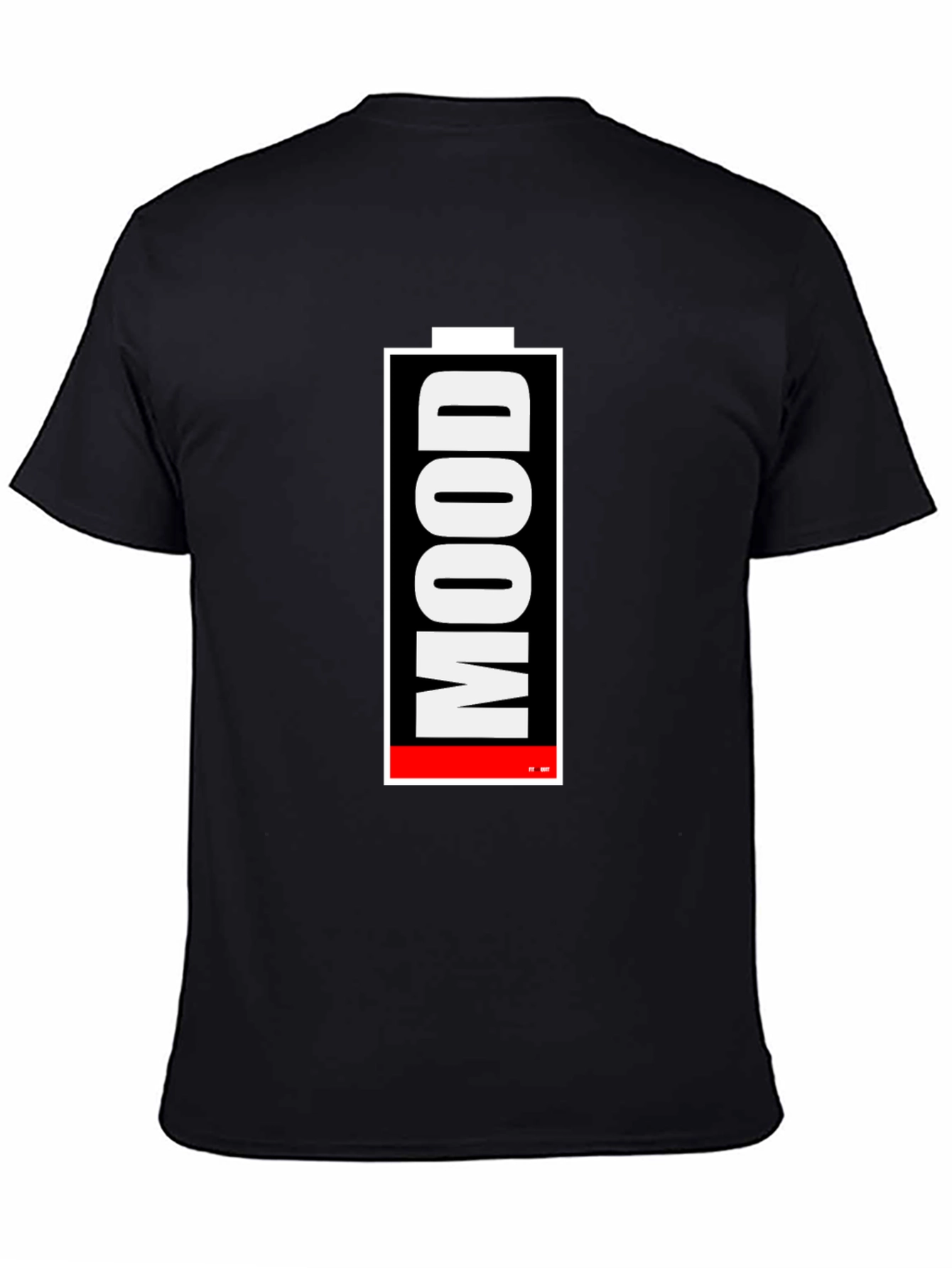 Mood Battery Graphic Tee - Black Cotton T-Shirt