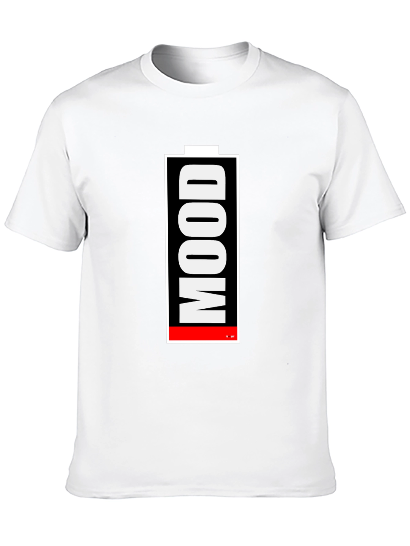 Mood Battery Graphic Tee - Black Cotton T-Shirt