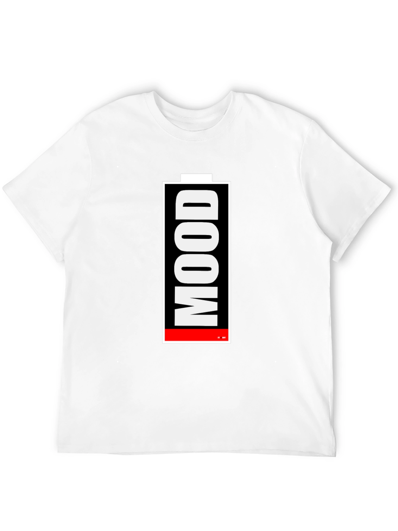 Mood Battery Graphic Tee - Black Cotton T-Shirt