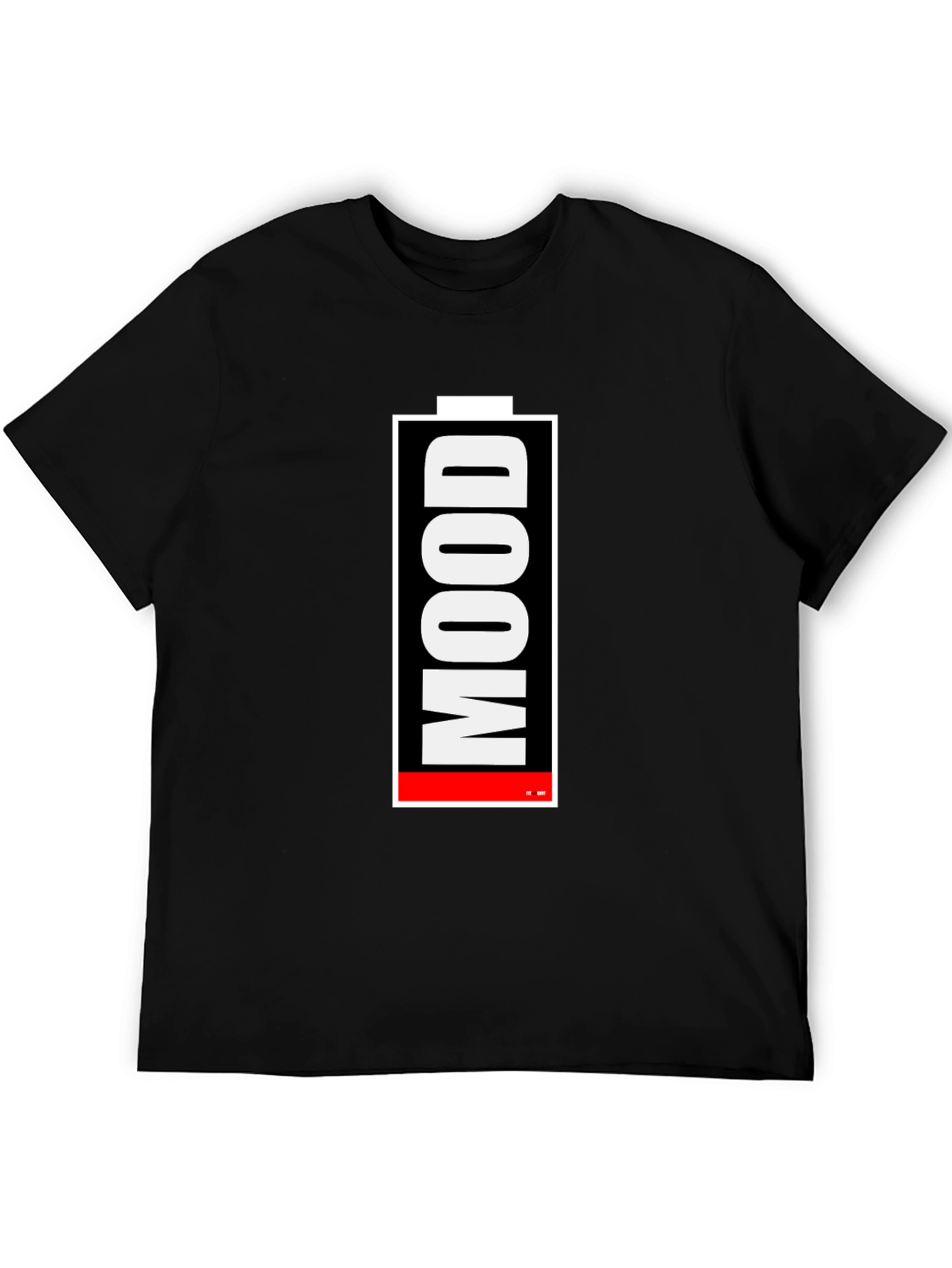 Mood Battery Graphic Tee - Black Cotton T-Shirt