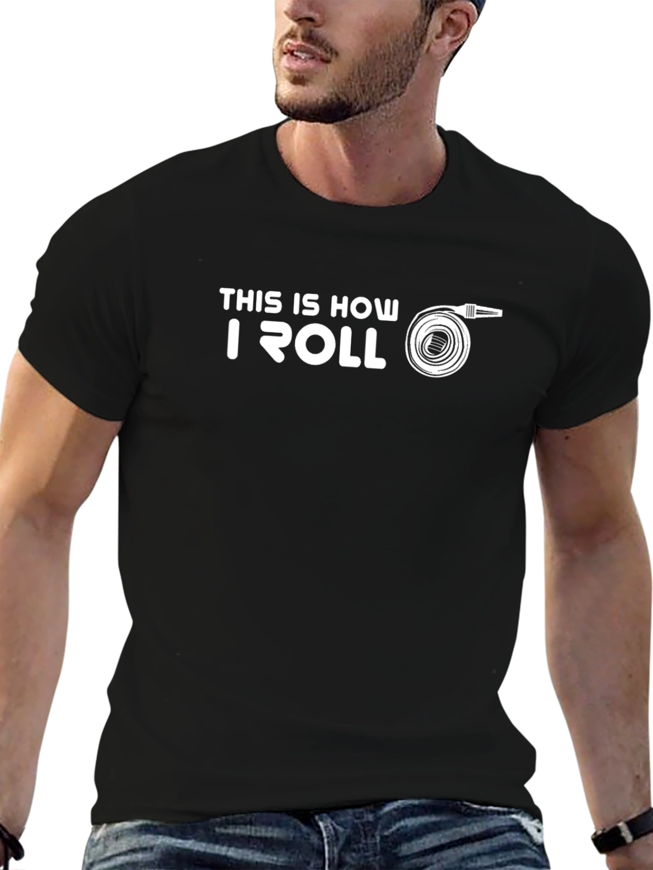 This Is How I Roll Fire Hose Black T-Shirt