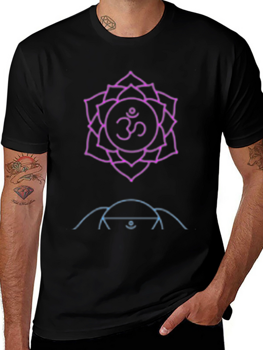 Om Symbol Lotus Graphic Tee - Yoga Inspired T-Shirt