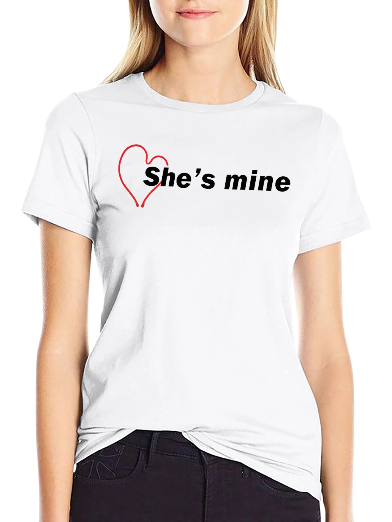 Shes Mine Graphic Tee - Trendy Couple Shirt