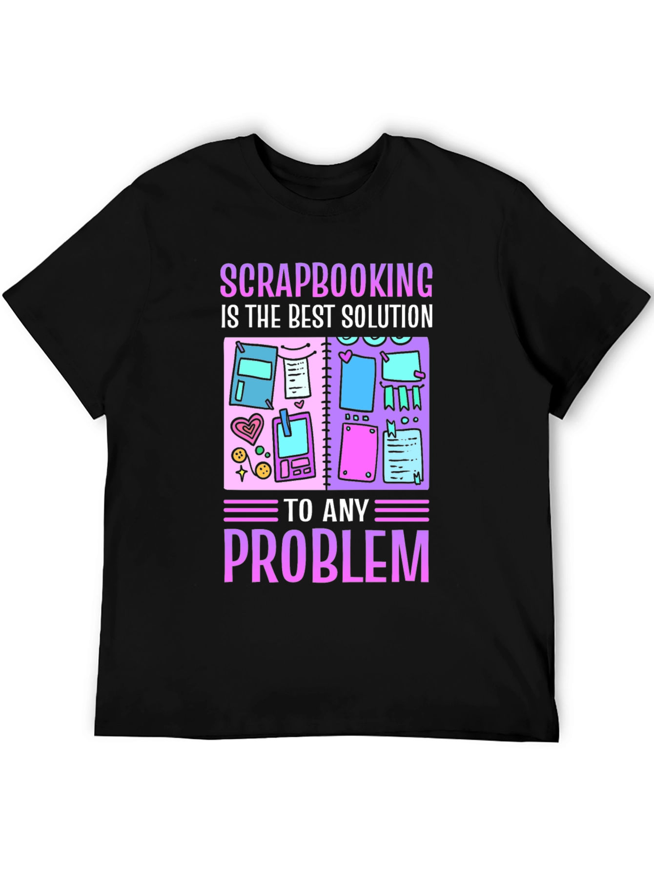 Scrapbooking Solution T-Shirt - Black Cotton Tee