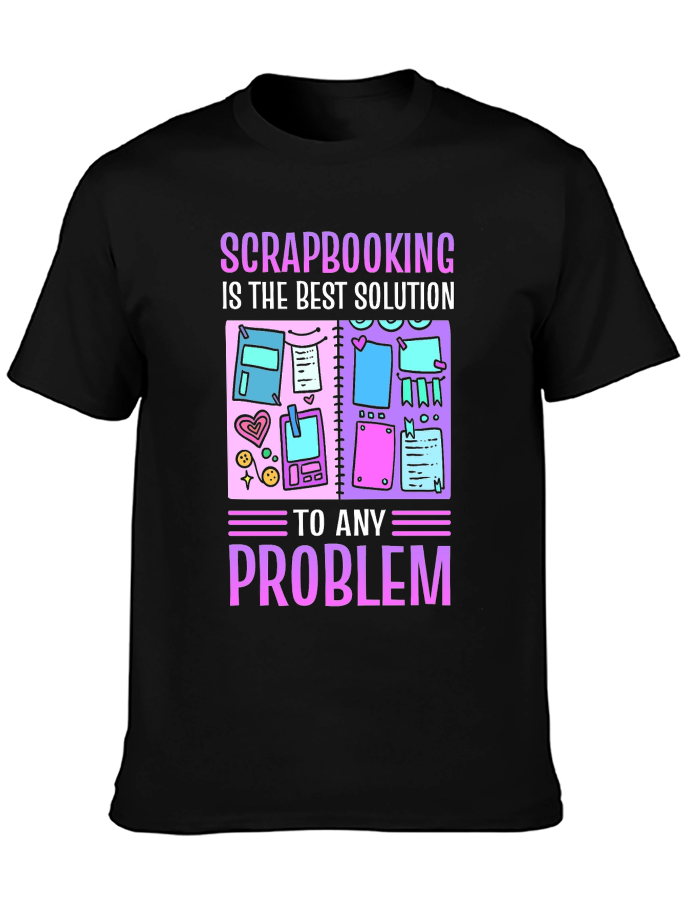Scrapbooking Solution T-Shirt - Black Cotton Tee
