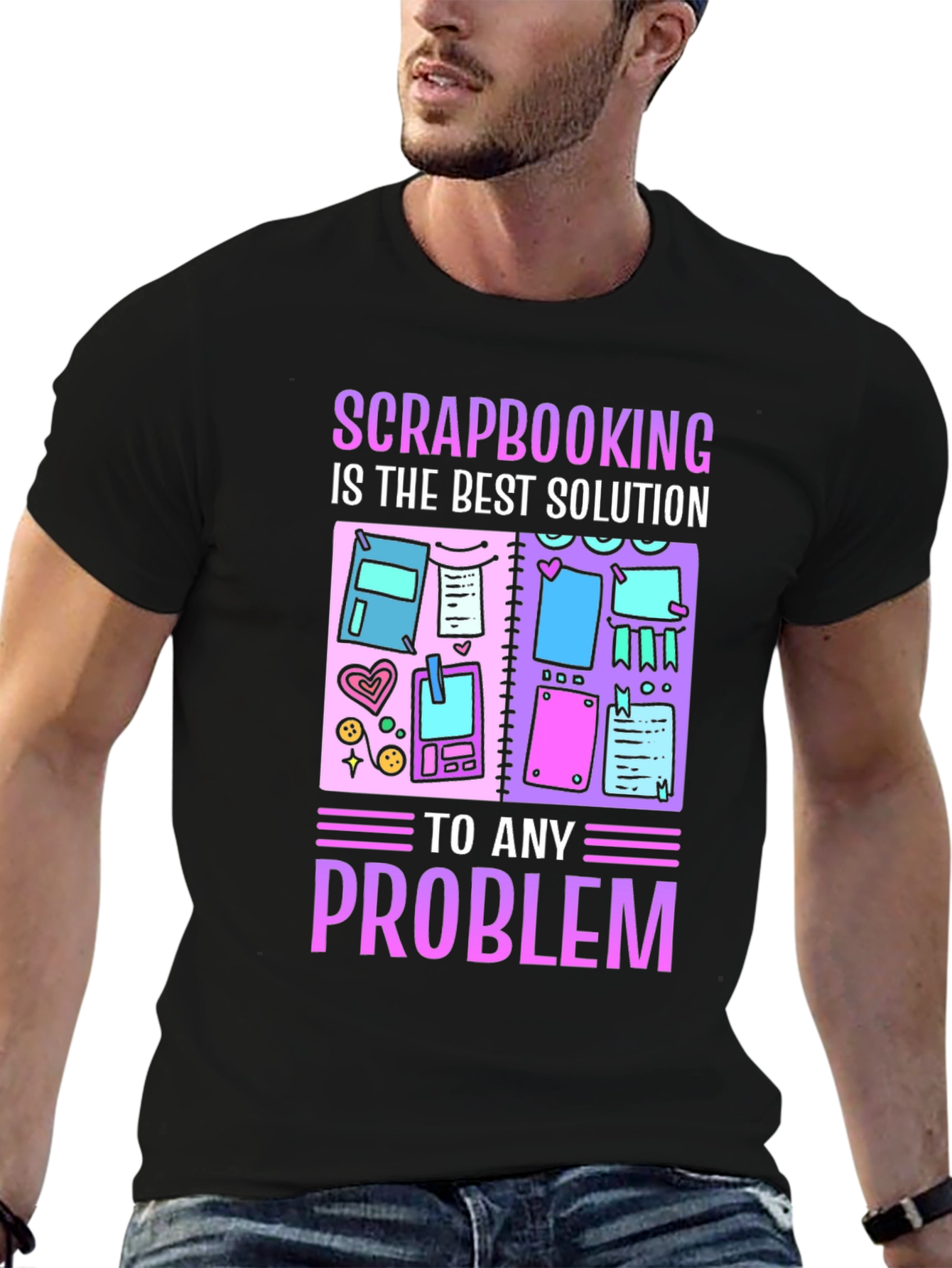 Scrapbooking Solution T-Shirt - Black Cotton Tee