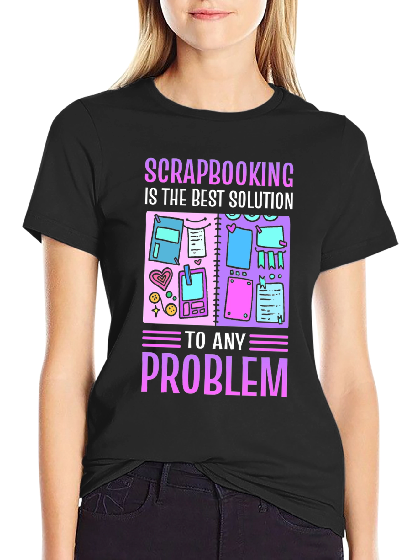 Scrapbooking Solution T-Shirt - Black Cotton Tee