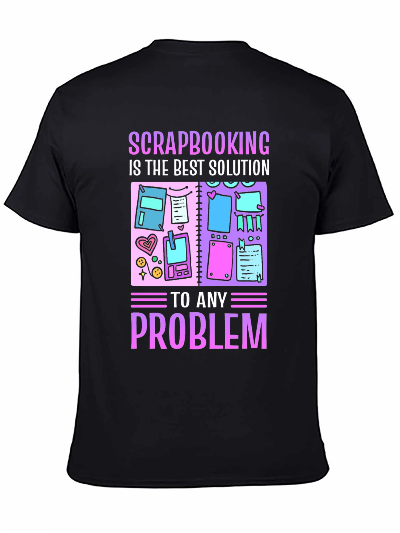 Scrapbooking Solution T-Shirt - Black Cotton Tee