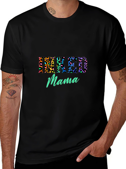 Inked Mama Graphic Tee - Leopard Print Design