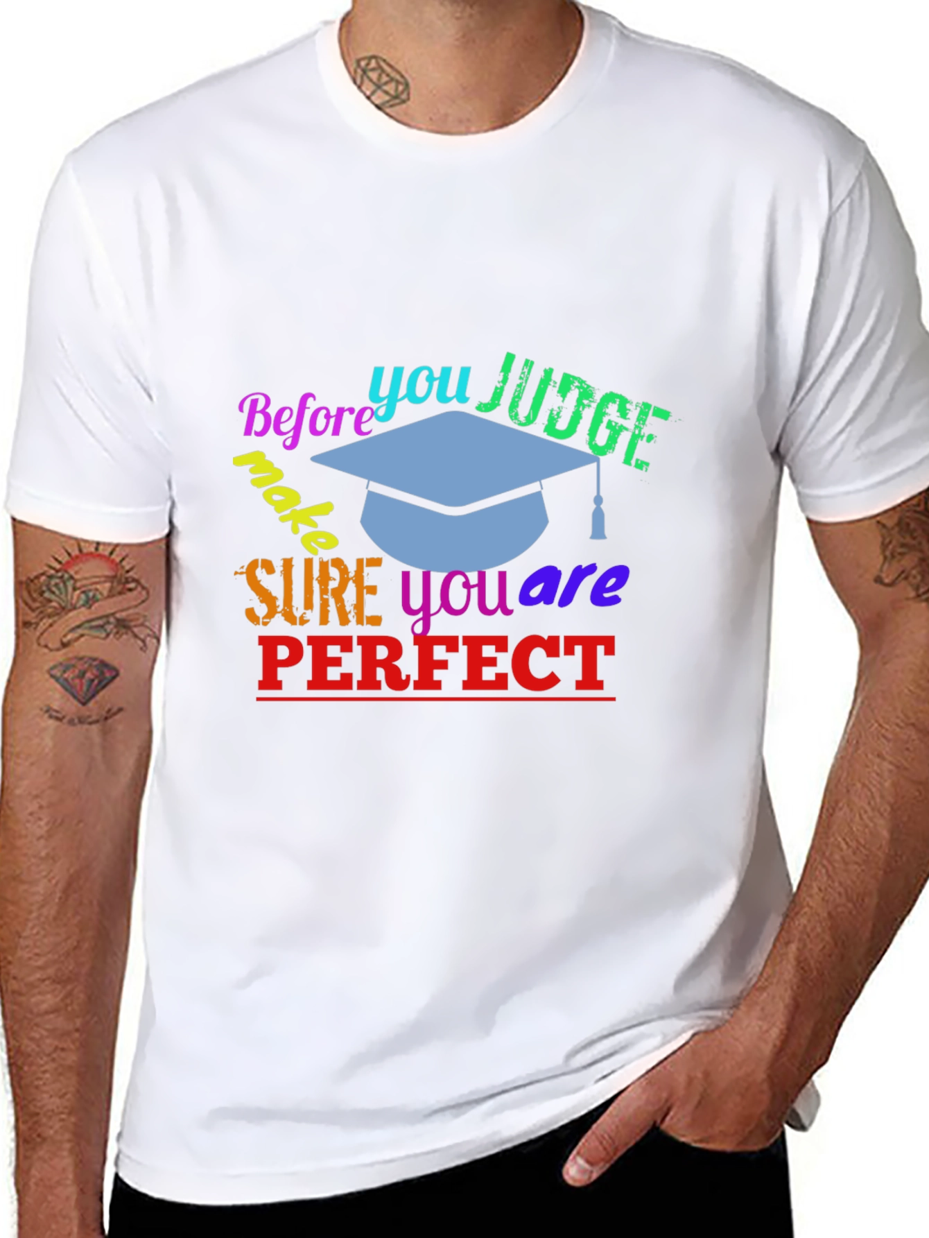 Judge Less Black Graphic Tee