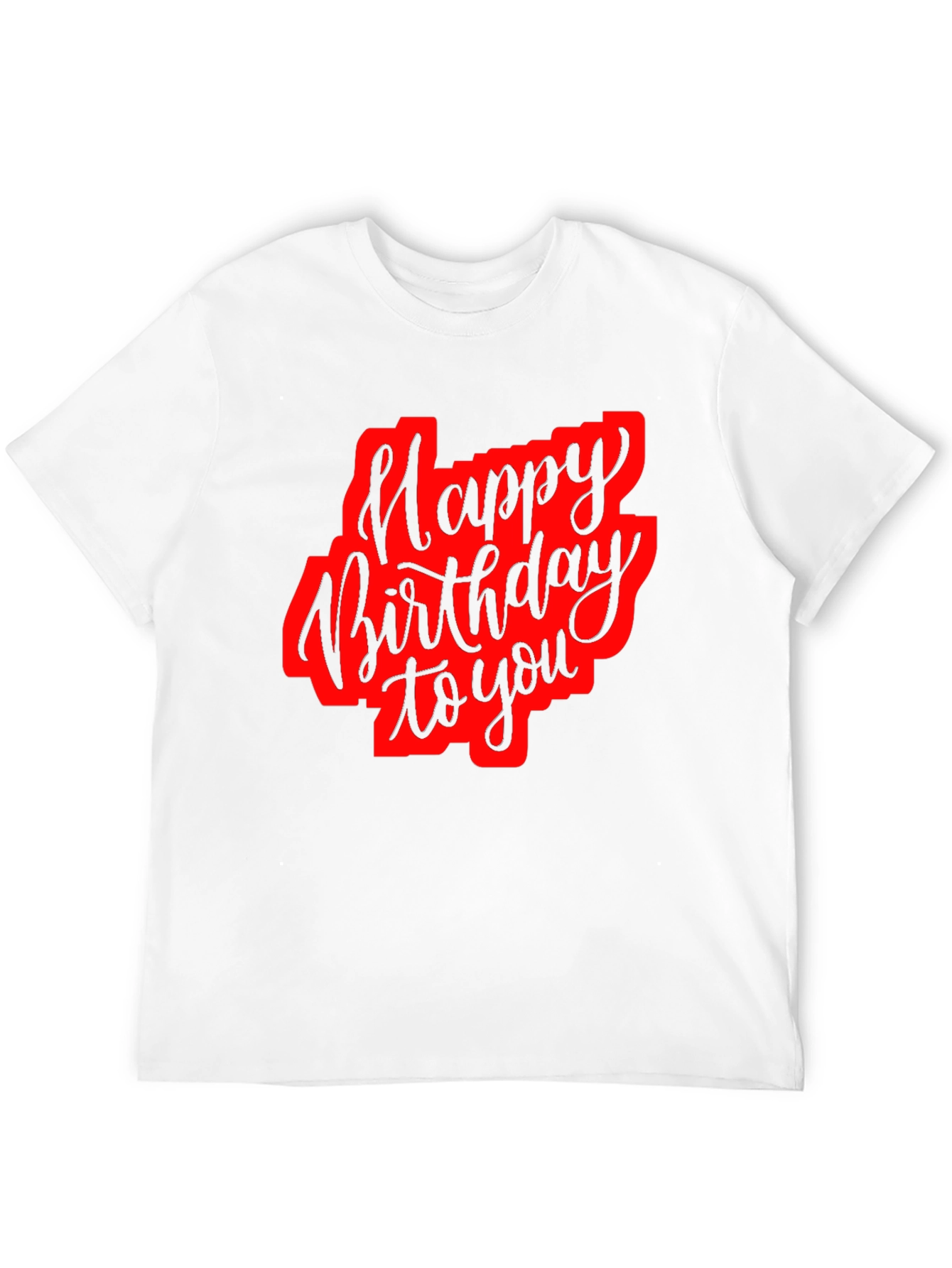 Happy Birthday Black Graphic T-Shirt