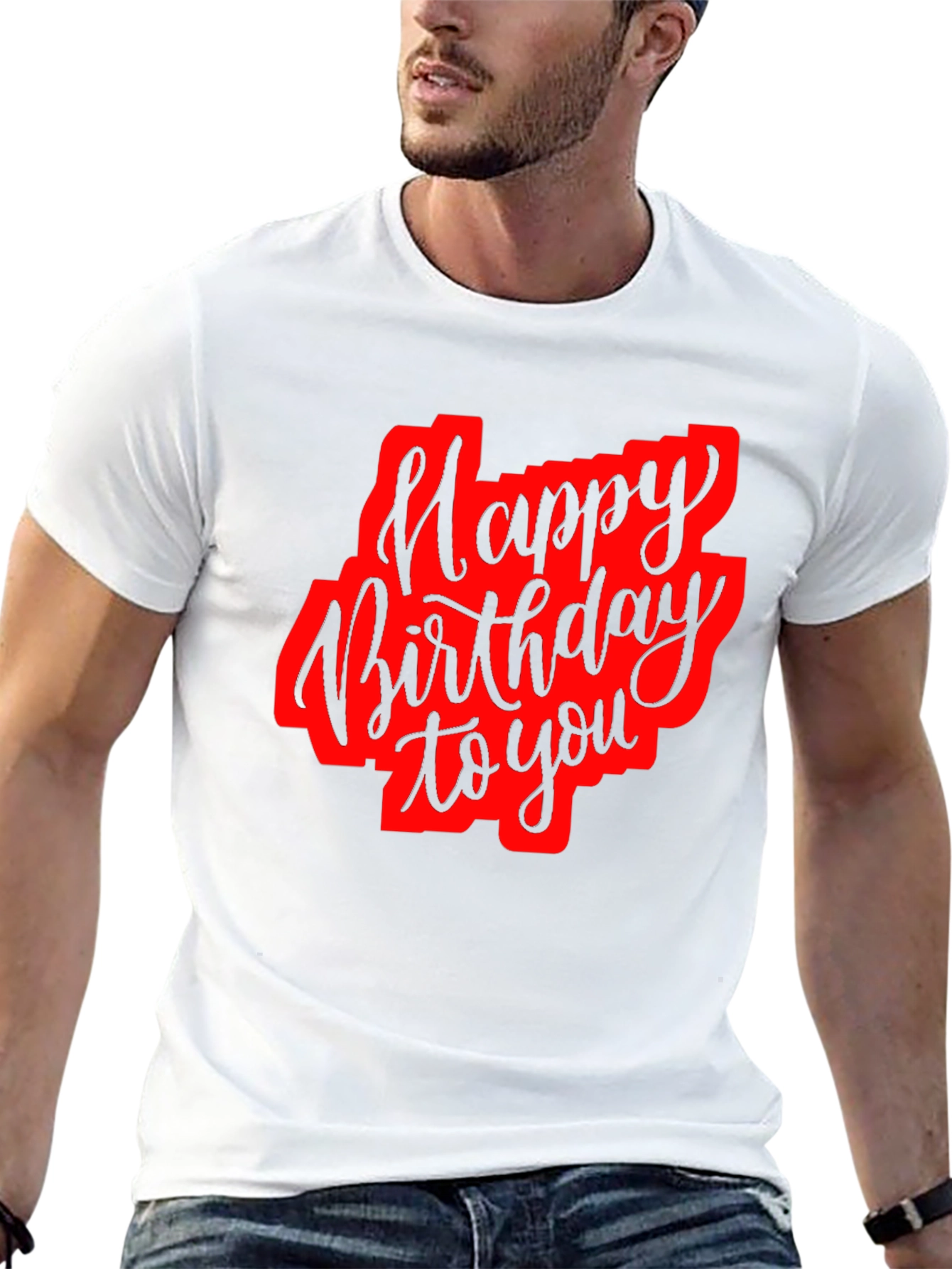 Happy Birthday Black Graphic T-Shirt