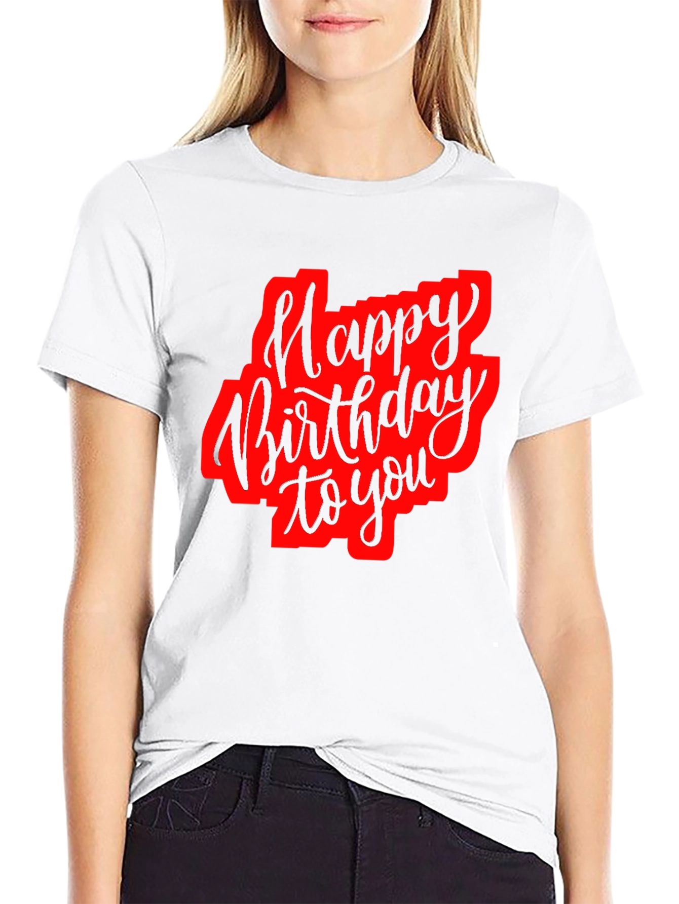 Happy Birthday Black Graphic T-Shirt
