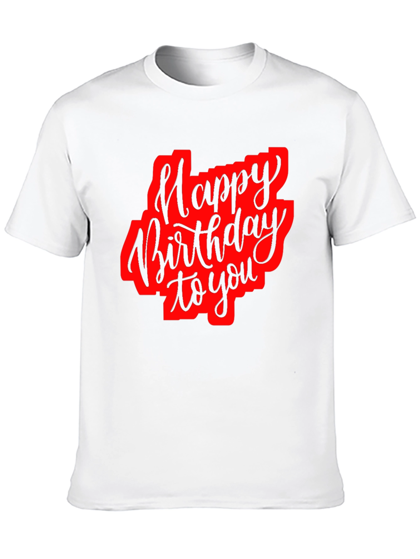 Happy Birthday Black Graphic T-Shirt
