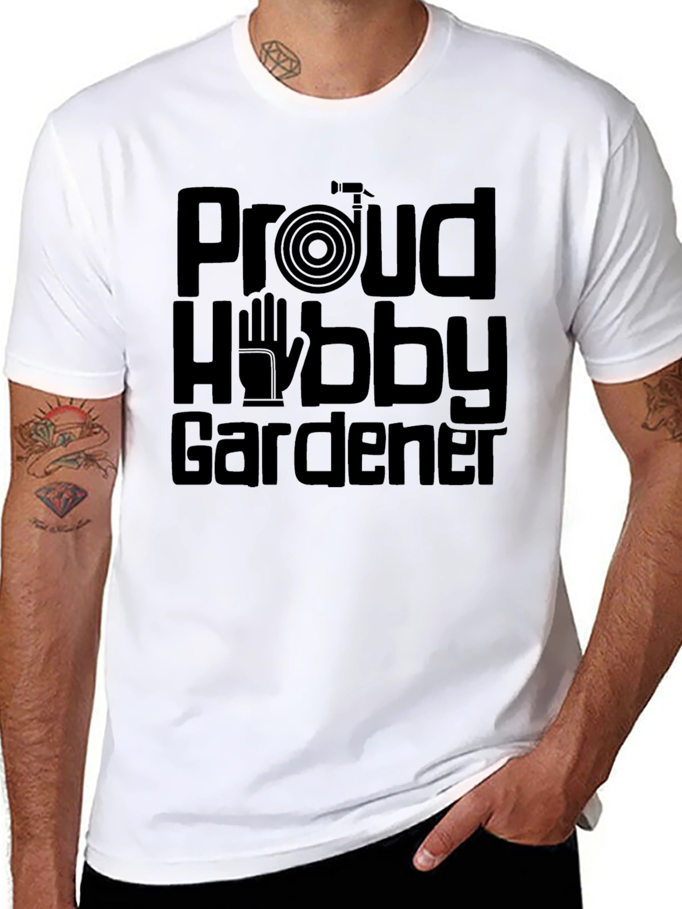 Proud Hobby Gardener Graphic Tee - Black Cotton