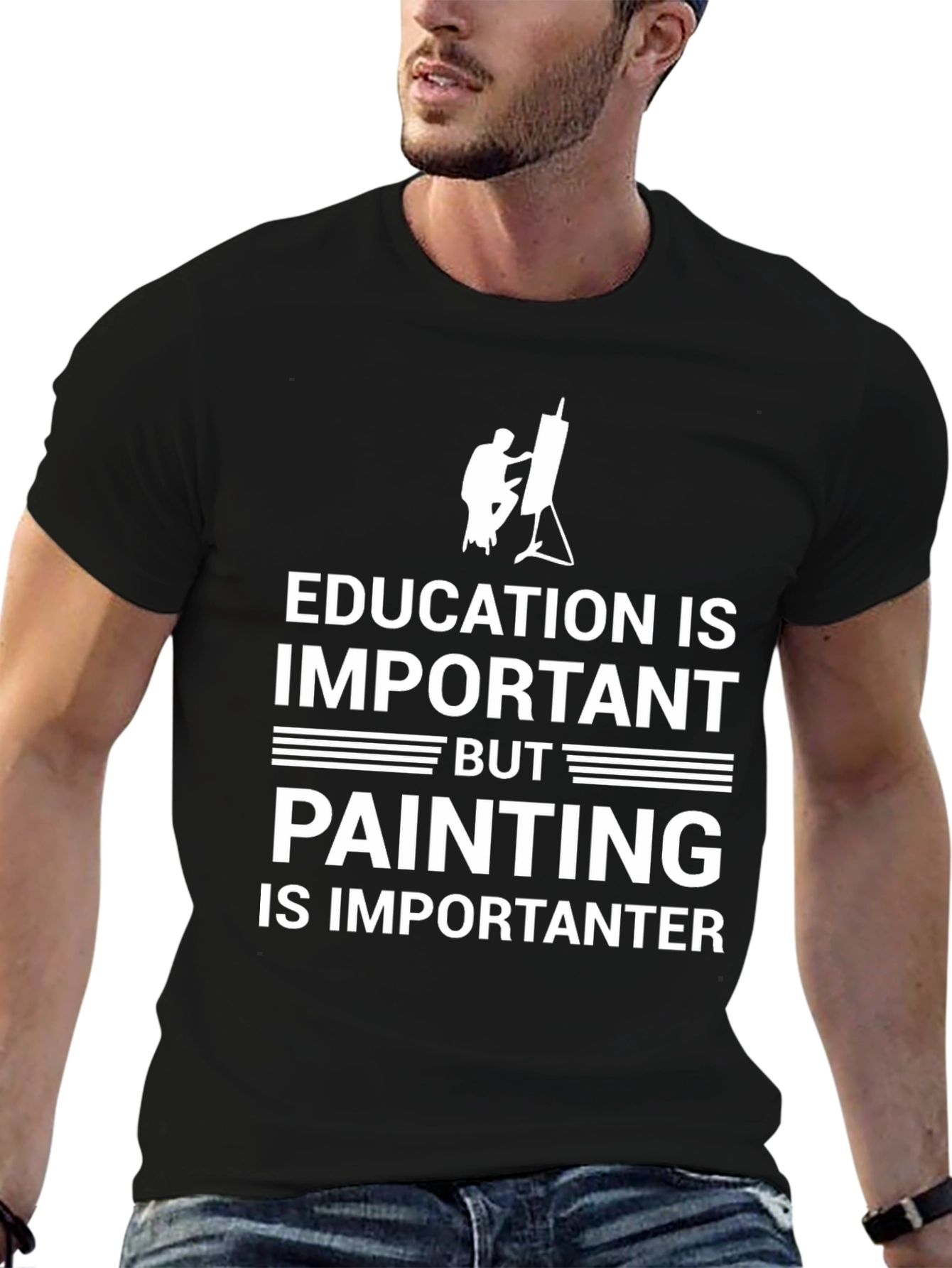 Education vs Painting Graphic Tee