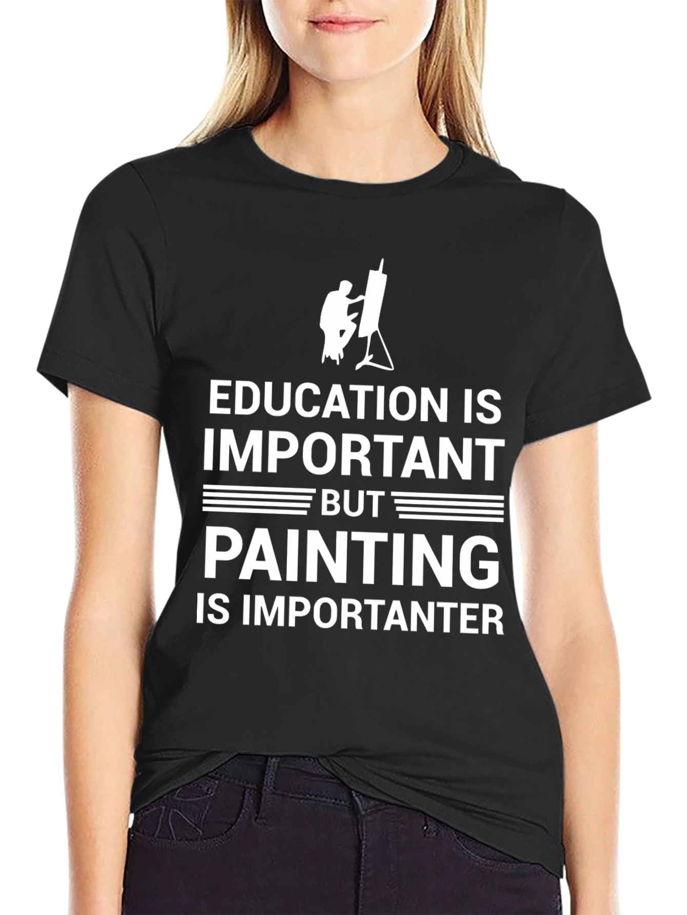 Education vs Painting Graphic Tee